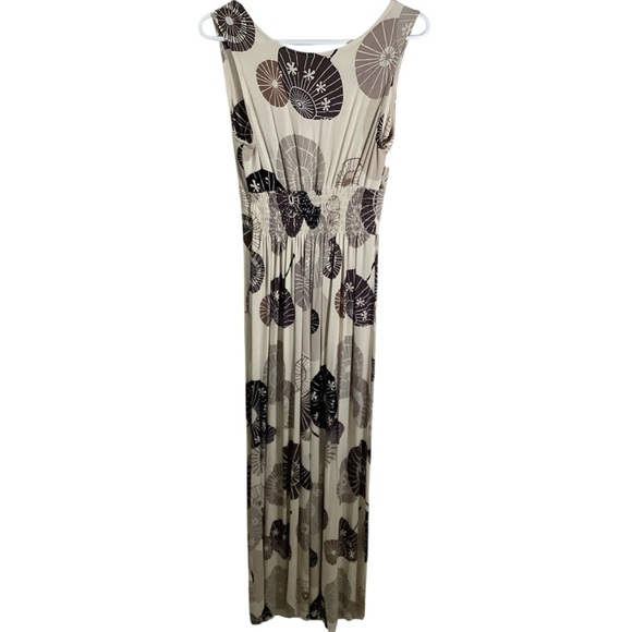 Tori Richard Honolulu Umbrella Print Gathered Waist Maxi Dress - Picture 5 of 10